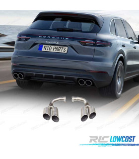 TERMINALI SCARICO PORSCHE CAYENNE 17- LOOK S SILVER MATE