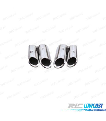 TERMINALI SCARICO PORSCHE MACAN 18- LOOK GTS CROMATI