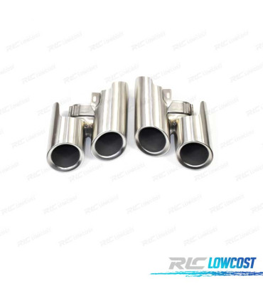 TERMINALI SCARICO PORSCHE PANAMERA 17- LOOK GTS ARGENTO OPACO