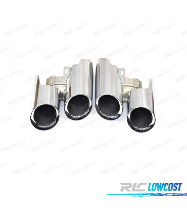 TERMINALI SCARICO PORSCHE PANAMERA 17- LOOK GTS CROMATO