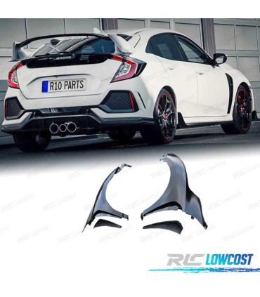 KIT 2 PARAFANGHI HONDA CIVIC TYPE R 16-20 IN METALLO
