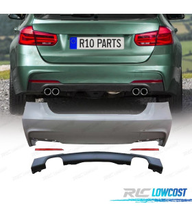 PARAURTI POSTERIORE BMW F30 12-19 LOOK M DOPPIA USCITA