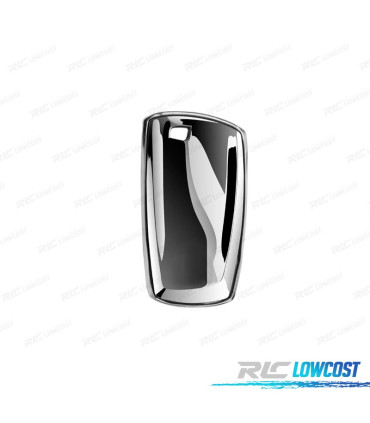 CUSTODIA CALOTTA CHIAVE BMW QUADRATA CROMATA