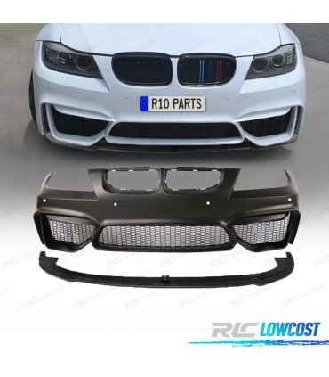 PARAURTI ANTERIORE BMW E90 E91 08-12 LCI LOOK M4 PDC + SPOILER LIP