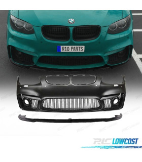PARAURTI ANTERIORE PER BMW E92 E93 10-13 LOOK M4 PDC GRIGLIE NEBBIA SPOILER LIP