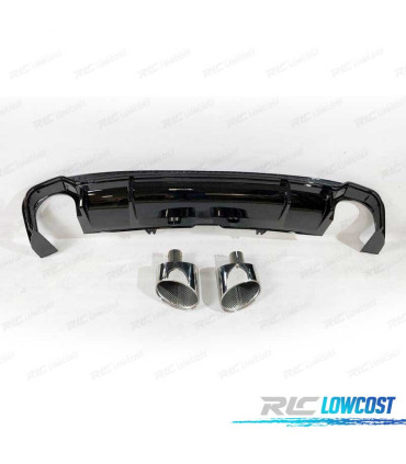 DIFFUSORE AUDI A5 SPORTBACK SLINE 17- LOOK RS5 + TERMINALI DI SCARICO
