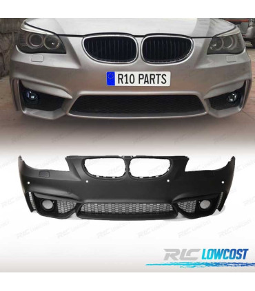 PARAURTI ANTERIORE BMW E60 E61 07-10 LOOK M4 PDC GRIGLIE NEBBIA