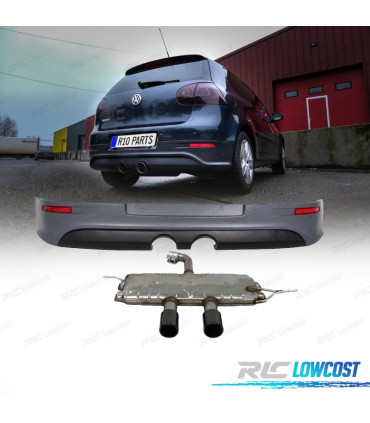 DIFFUSORE PER VOLKSWAGEN VW GOLF 5 03-08 SILENZIATORE DI SCARICO LOOK R32