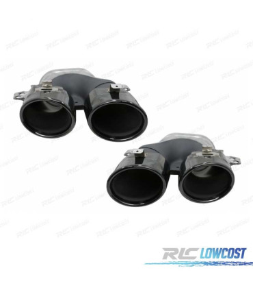 DIFFUSORE MERCEDES CLASSE C W205 SEDAN 14-20 C43 AMG PDC + TERMINALI DI SCARICO NERO