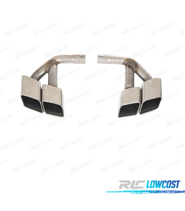 TERMINALI SCARICO AUDI Q7 2.0T BENZINA 16-19 LOOK SQ7 ARGENTO