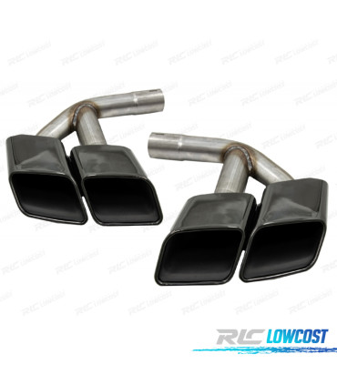 TERMINALI SCARICO AUDI Q7 3.0T BENZINA 16-19 LOOK SQ7 NERO