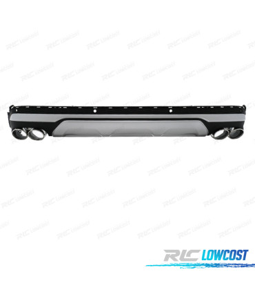 DIFFUSORE AUDI Q7 20-23 LOOK SQ7 + TERMINALI DI SCARICO CROMATI