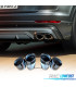DIFFUSORE PER AUDI Q8 19-23 LOOK SQ8 TERMINALI DI SCARICO CROMATI