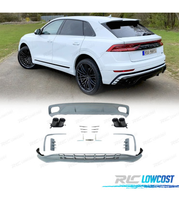 KIT CARROZZERIA PER AUDI Q8 LOOK ABT RSQ8 19-23 DIFFUSORE LIP ANTERIORE TERMINALI