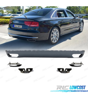 DIFFUSORE AUDI A8 11-14 LOOK W12 + TERMINALI DI SCARICO