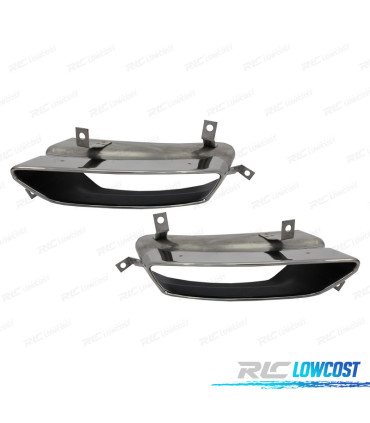 DIFFUSORE AUDI A8 11-14 LOOK W12 + TERMINALI DI SCARICO