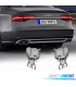 SILENZIATORE DI SCARICO PER AUDI A8 15-17 LOOK S8 CROMATO