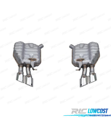 SILENZIATORE DI SCARICO PER AUDI A8 15-17 LOOK S8 CROMATO