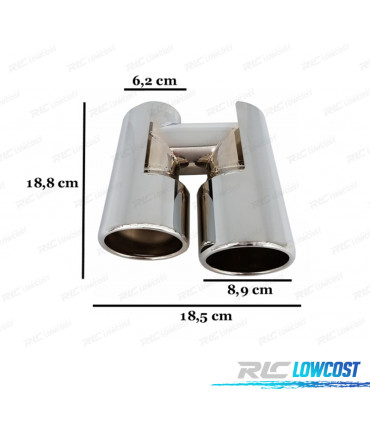 TERMINALI DI SCARICO BMW F10 10-17 LOOK M5 CROMO