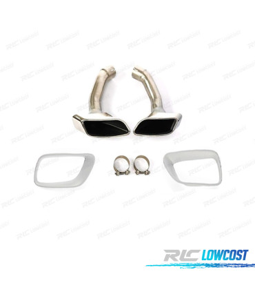 TERMINALI SCARICO POSTERIORI BMW X6 E71 E72 08-14 QUADRA PLATA