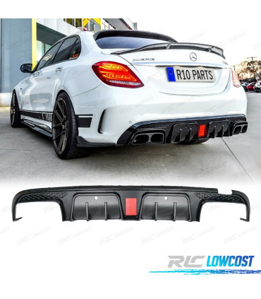 DIFFUSORE MERCEDES W205 14- LOOK BRABUS NERO
