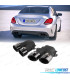 TERMINALI SCARICO MERCEDES W205 C205 14- LOOK C43 NERO LUCIDO