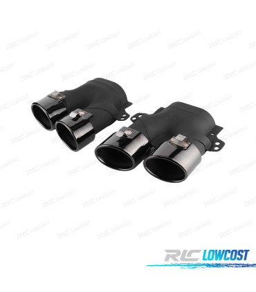 TERMINALI SCARICO MERCEDES W205 C205 14- LOOK C43 NERO LUCIDO