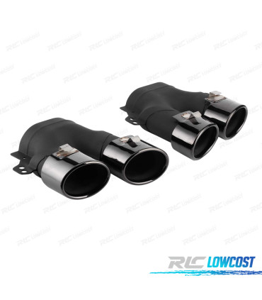 TERMINALI SCARICO MERCEDES W205 C205 14- LOOK C43 NERO LUCIDO
