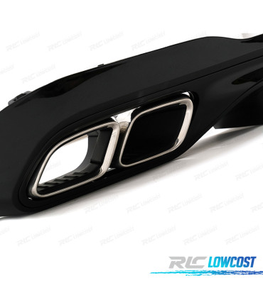 DIFFUSORE MERCEDES W206 AMG 21- LOOK C63 COLLETTORE DI SCARICO CROMATO