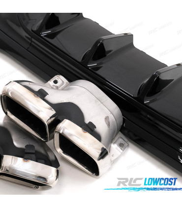 DIFFUSORE MERCEDES W206 AMG 21- LOOK C63 COLLETTORE DI SCARICO CROMATO