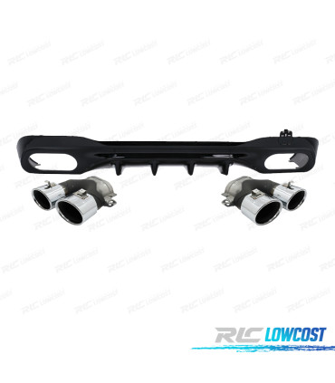 DIFFUSORE MERCEDES W206 AMG 21- LOOK C43 TERMINALI DI SCARICO CROMATO