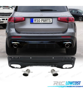 DIFFUSORE MERCEDES X247 20- LOOK GLB35 + TERMINALI DI SCARICO CROMATI