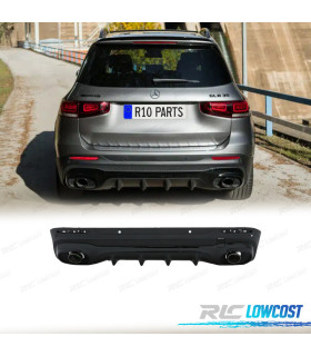 DIFFUSORE MERCEDES X247 20- LOOK GLB35 TERMINALI DI SCARICO NERO