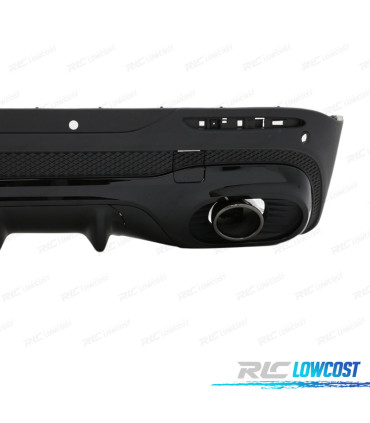 DIFFUSORE MERCEDES X247 20- LOOK GLB35 TERMINALI DI SCARICO NERO