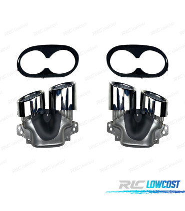 DIFFUSORE MERCEDES X247 20- LOOK GLB45 + CODE DI SCARICO CROMATO