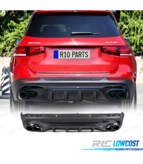 DIFFUSORE MERCEDES X247 20- LOOK GLB45 TERMINALI DI SCARICO NERO