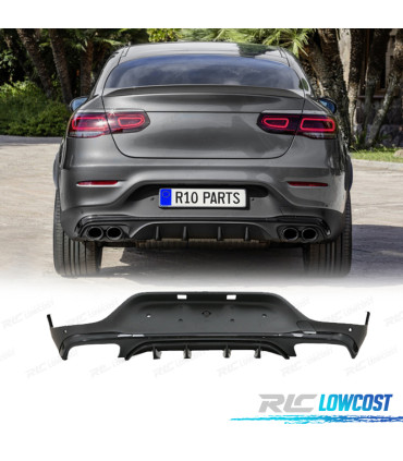 DIFFUSORE MERCEDES GLC C253 COUPE AMG 15-18 LOOK GLC43 NERO