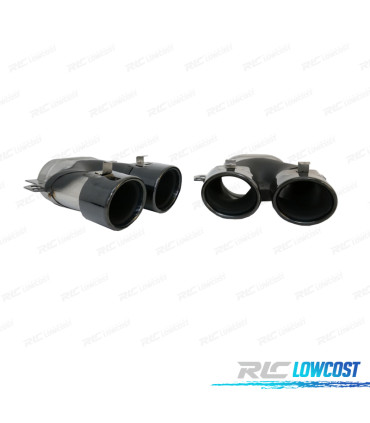 TERMINALI SCARICO MERCEDES GLC C253 X253 15-18 LOOK AMG GLC43 NERO