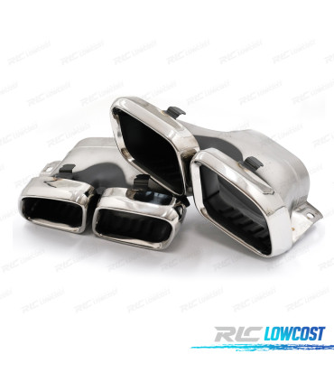 TERMINALI SCARICO MERCEDES GLC W253 X253 C253 15-18 LOOK GLC63 CROMO