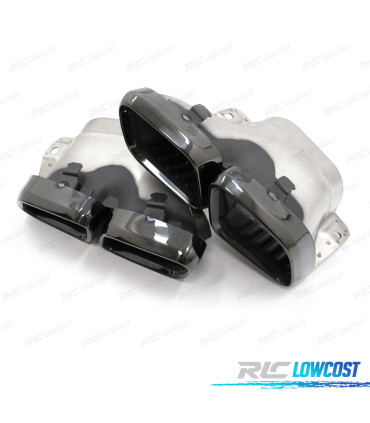 TERMINALI SCARICO MERCEDES GLC W253 X253 C253 15-18 LOOK GLC63 NERO