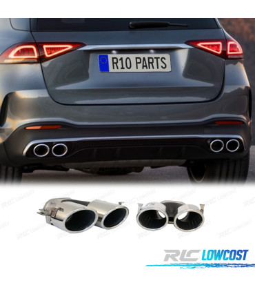 TERMINALI SCARICO MERCEDES GLE W167 19- LOOK GLE53 CROMATO