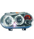 FARI PER VOLKSWAGEN VW GOLF MK4 97-03 ANGEL EYES FONDO CROMATO