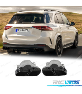 TERMINALI SCARICO MERCEDES GLE W167 19- LOOK AMG GLE63 NERO