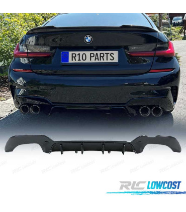 DIFFUSORE BMW G20 G21 19- LOOK M PERFORMANCE COMPETITION NERO LUCIDO