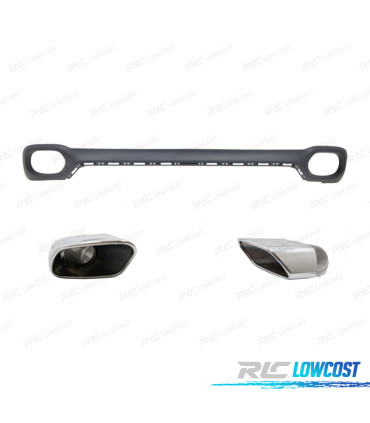 DIFFUSORE BMW X6 F16 14- TERMINALI DI SCARICO CROMATI