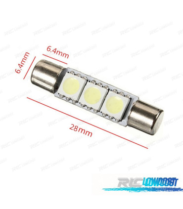 LED LAMPADINA TIPO FUSIBILE 28MM 3 LED