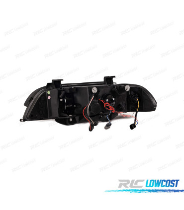 FARI BMW E39 95-00 ANGEL EYES LED FONDO NERO