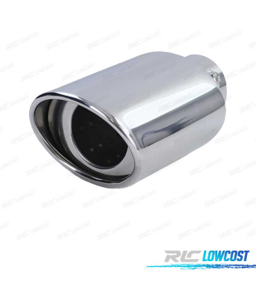 TERMINALE SCARICO UNIVERSALE IN ACCIAIO INOX OVALE 88MM