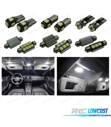 KIT 17 LAMPADE LED INTERNE PER AUDI A3 S3 8 V SEDAN QUATTRO SPORTBACK LIMOUSINE 14-