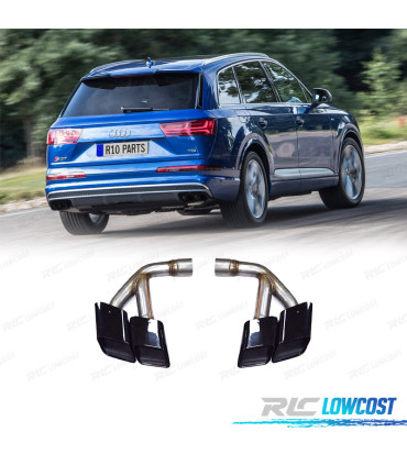 TERMINALI SCARICO AUDI Q7 3.0T DIESEL 16-19 LOOK SQ7 NERO